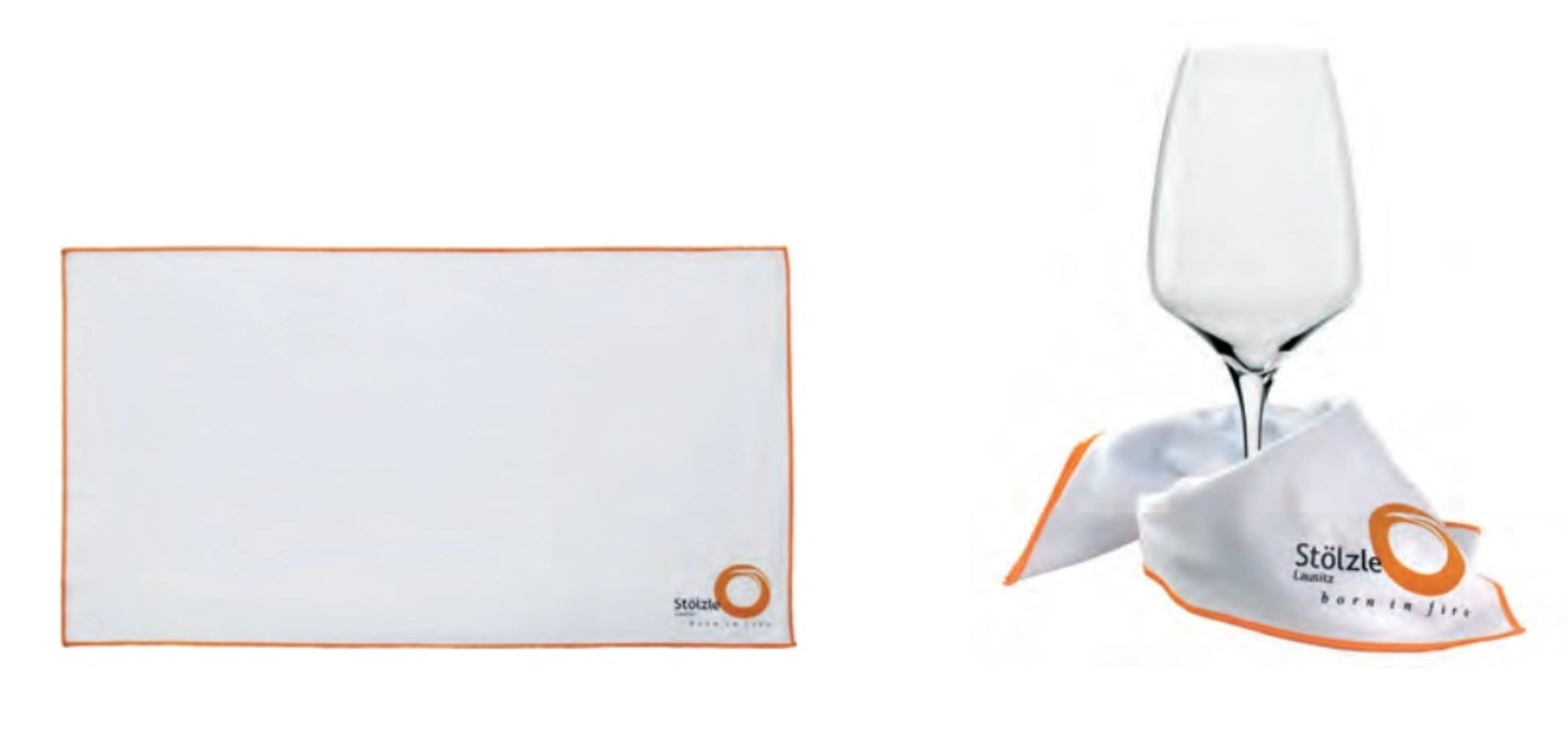 Chiffon à polir le verre 35x60cm avec logo stölzle