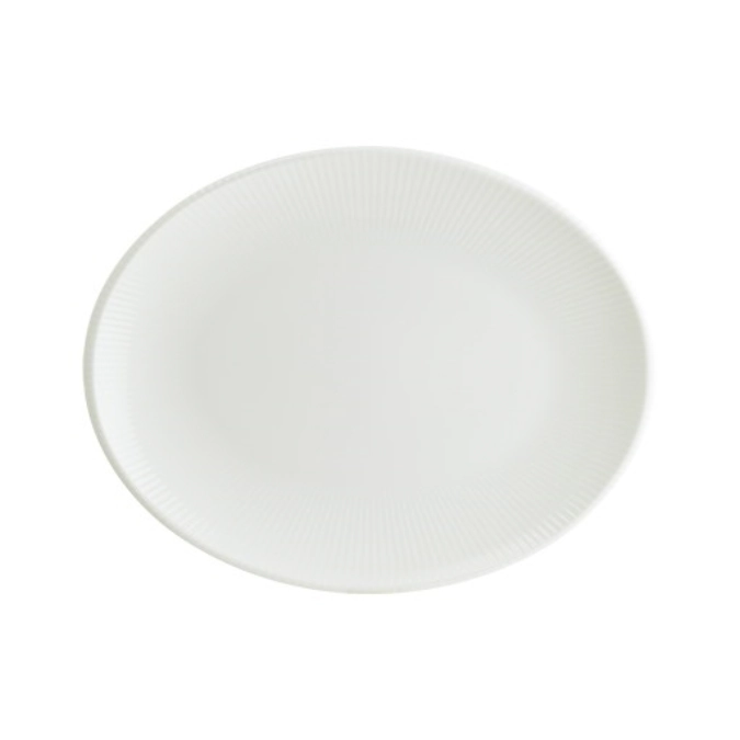 Assiette ovale Iris White Moove 31x24cm