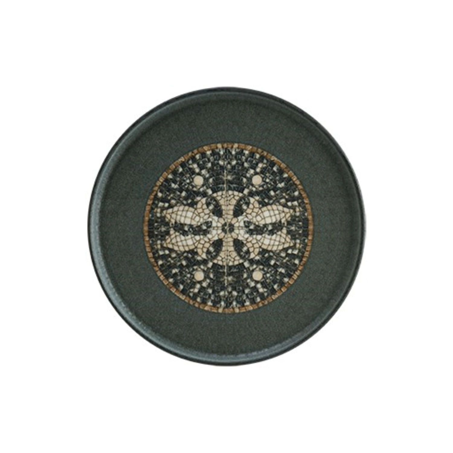 Mesopotamia Mosaic Assiette Hygge plate D28cm anthracite