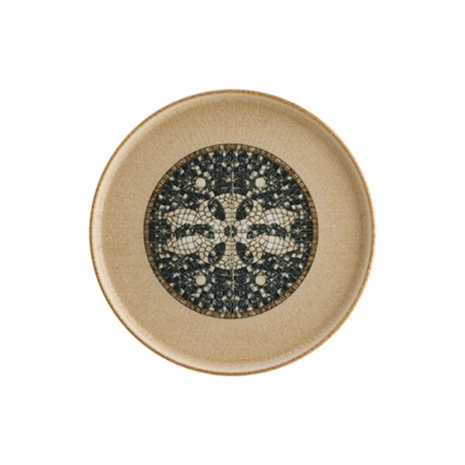 Mésopotamie Mosaïque Assiette Hygge plate D28cm bois