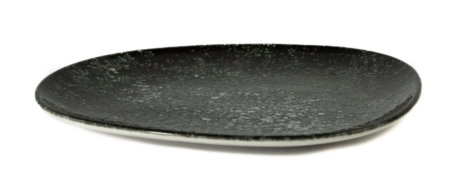 Assiette plate Cosmos Black Vago D33cm