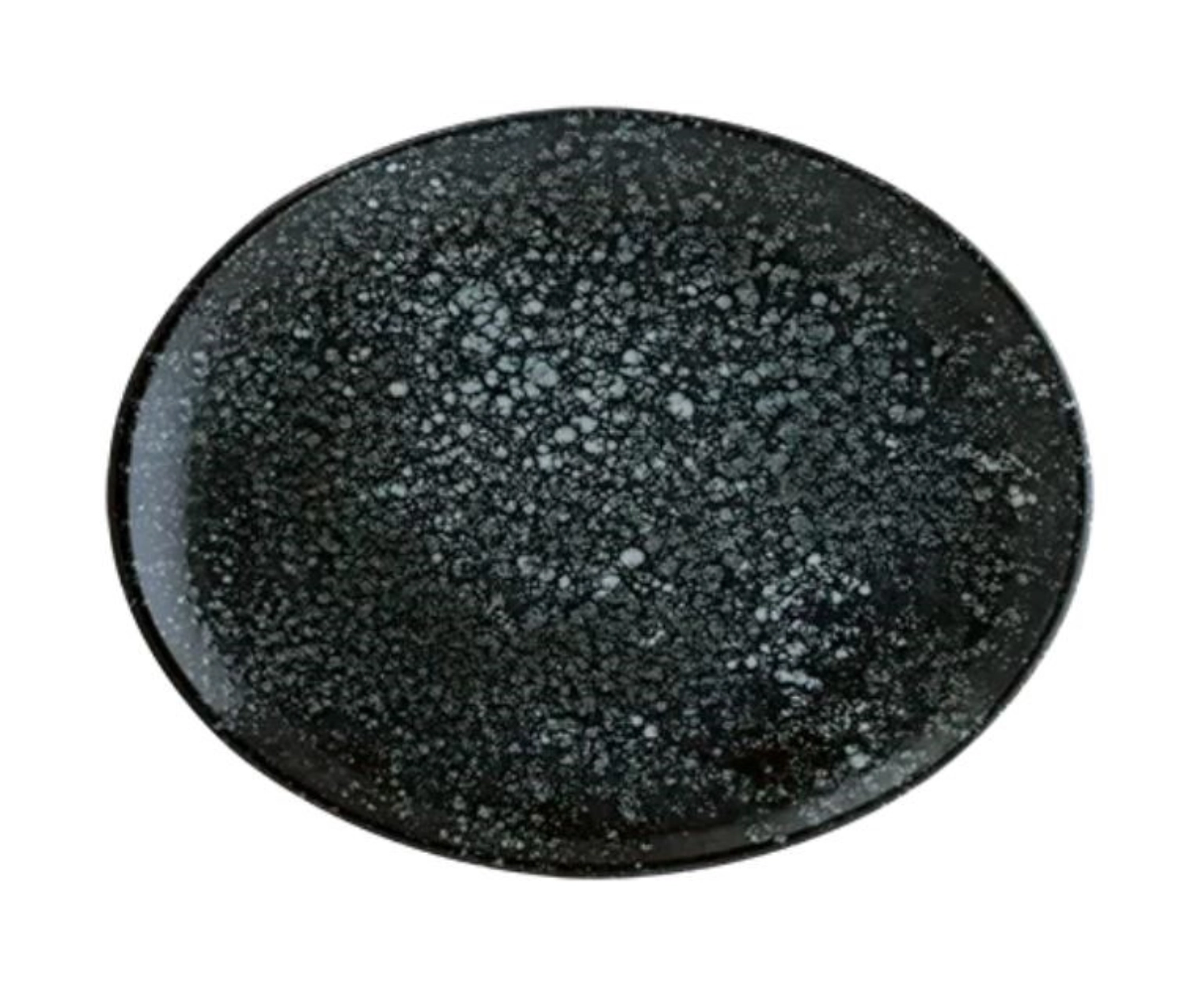 Assiette ovale Cosmos Black Moove L31cm L24cm