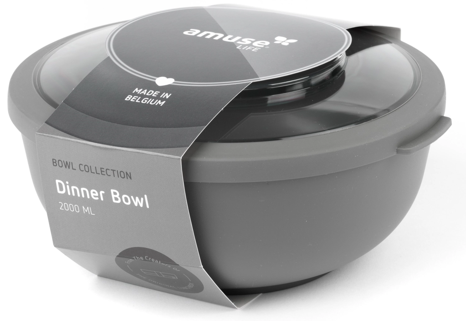 Amuse life plat à dîner 2000ml ø216x106mm gris