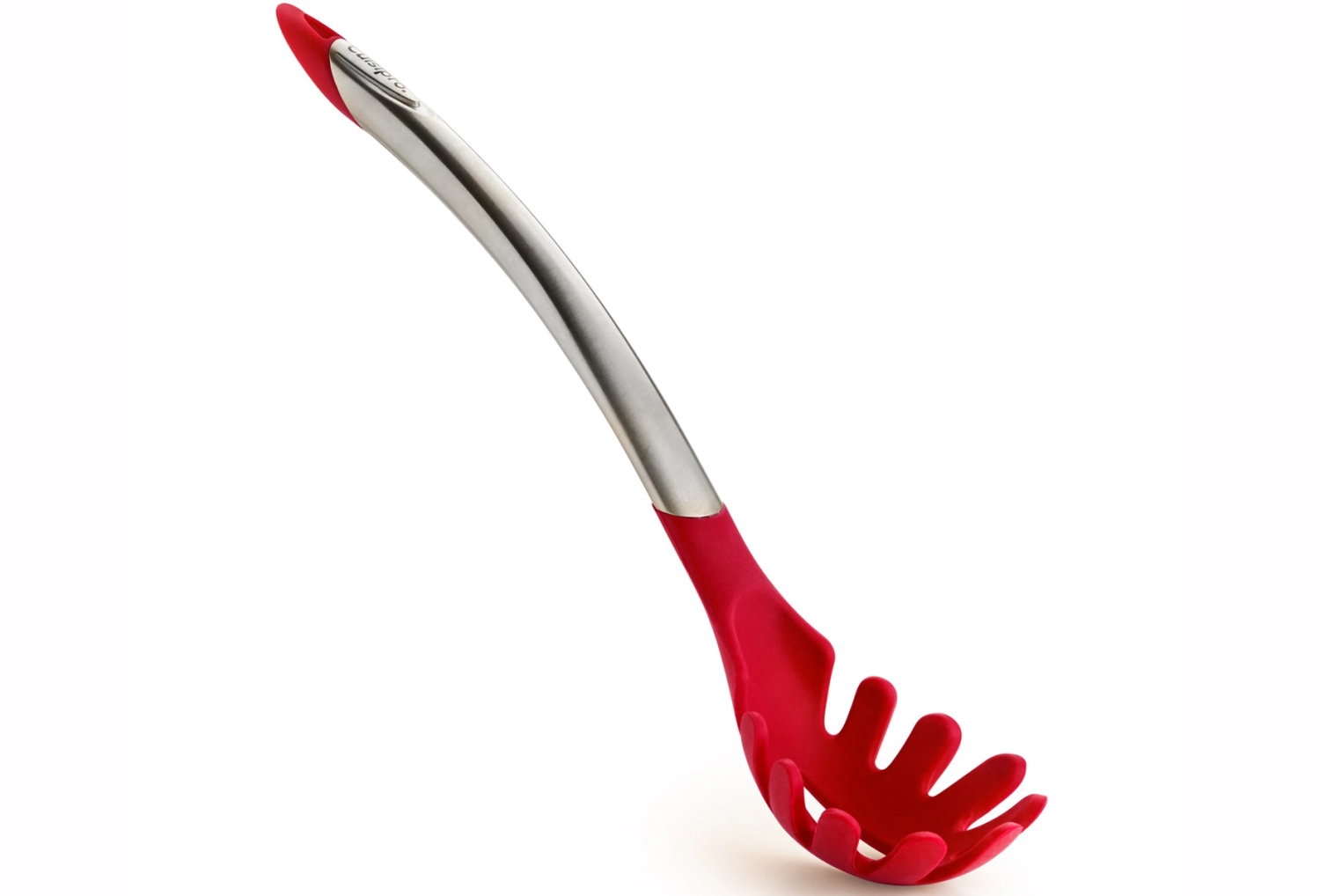 Cuillère à spaghetti 31cm acier inoxydable/plastique rouge