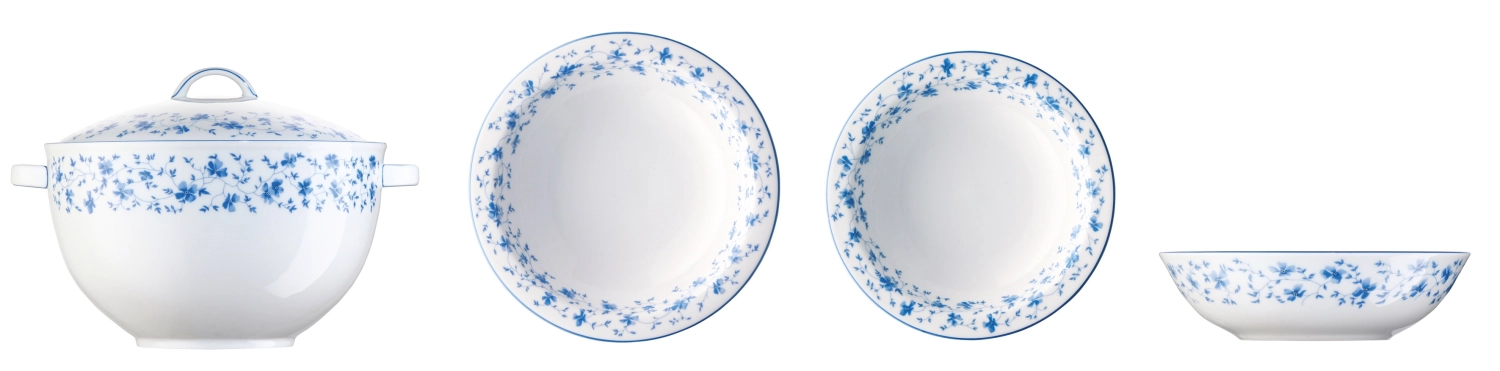 Form 1382 Blaublüten Schüssel rund