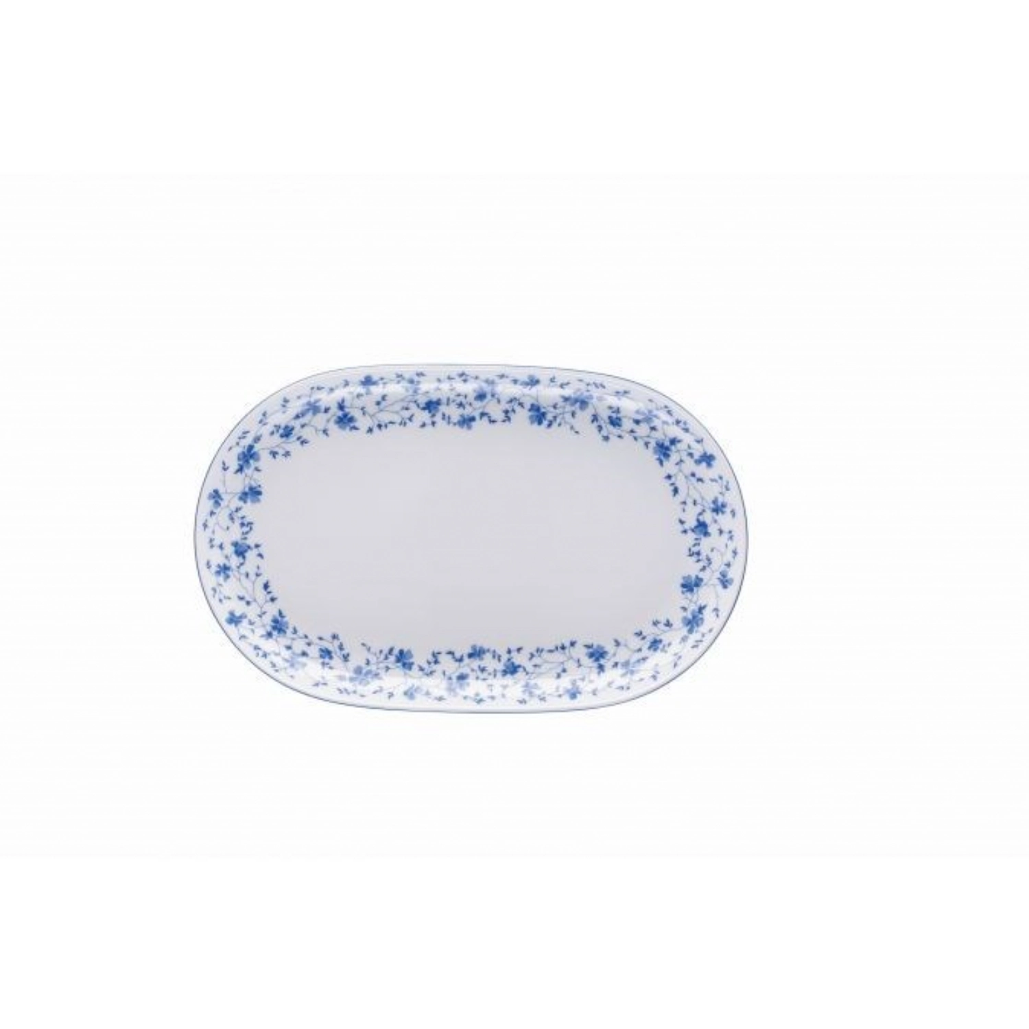 Form 1382 Blaublüten Platte oval