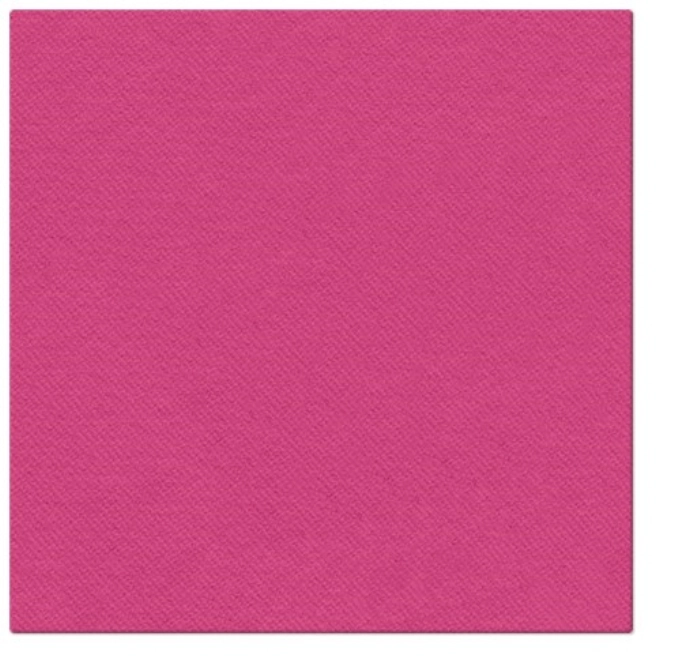 Serviettes Dinner 50x couleur unie fuchsia, 40x40cm