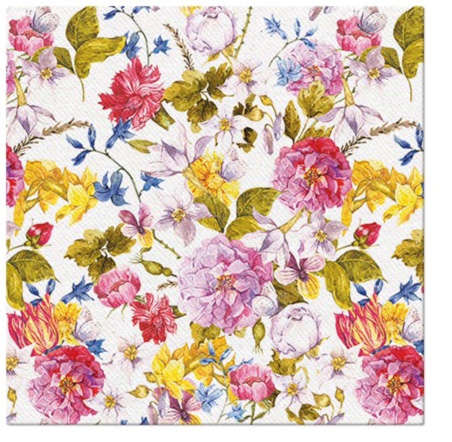 Serviettes Dinner 50x Herbal Roses, 40x40cm