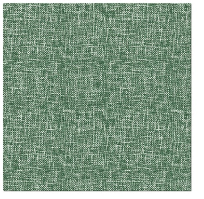 Serviettes Dinner 50x Linen Structure vert, 40x40cm