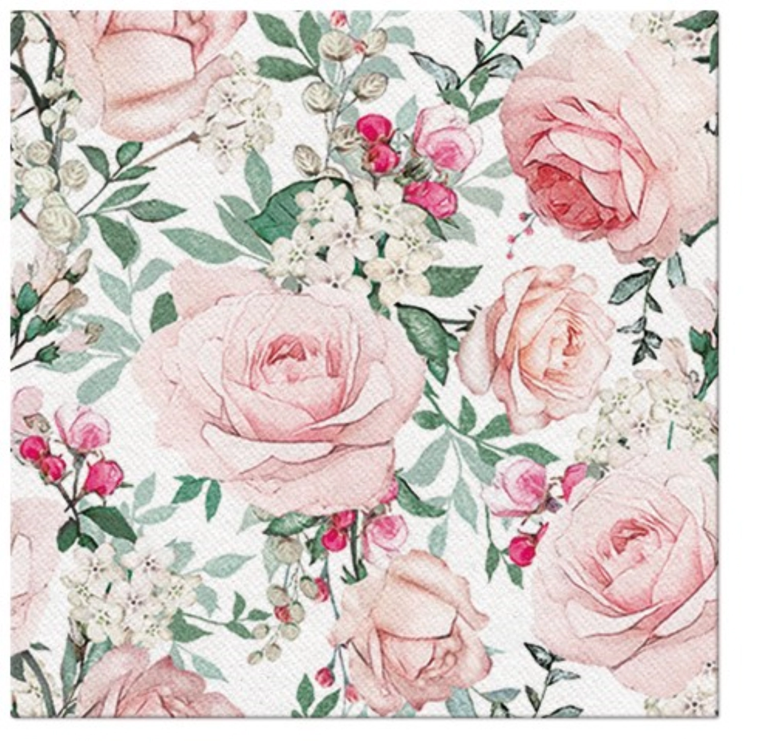 Serviettes Dinner 50x Folk Flowers, 40x40cm