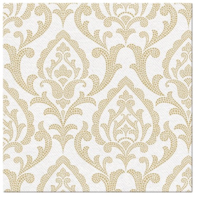 Serviettes Dinner 50x Portuguese TILESgold, 40x40cm