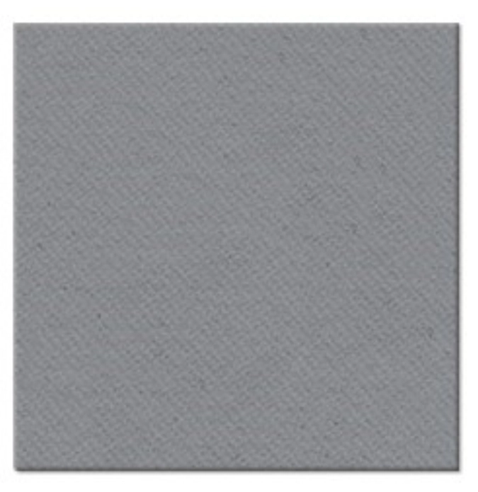Serviettes Cocktail 100x Uni gris, 20x20cm