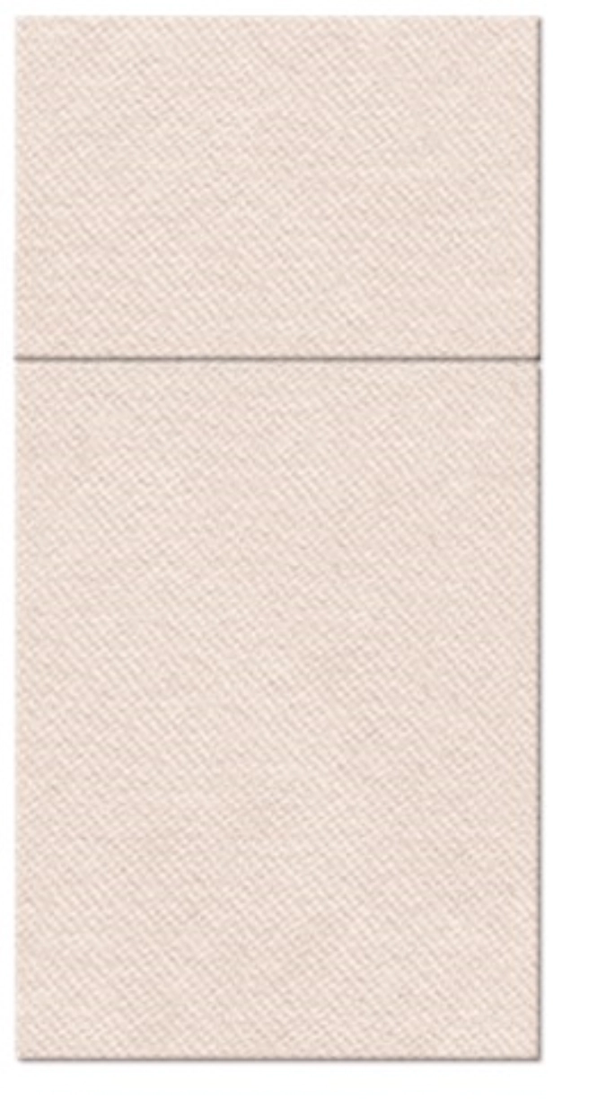 pochette à couverts 25x Monocolor beige, 40x40cm