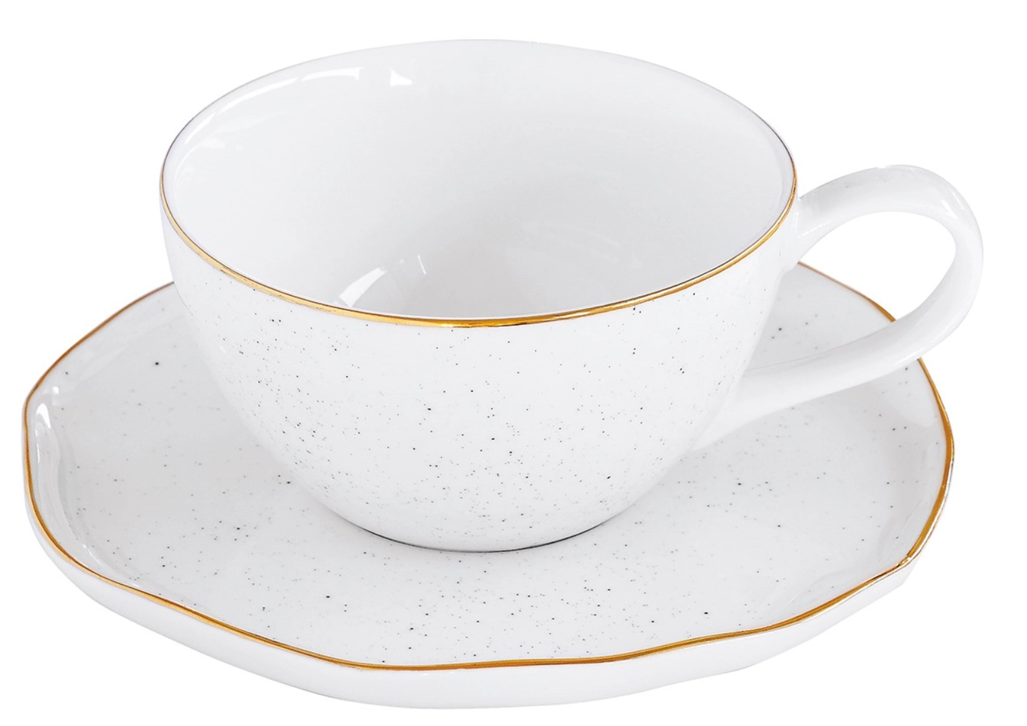 Artesanal Kaffeetasse und Untertasse, weiss, 250ml