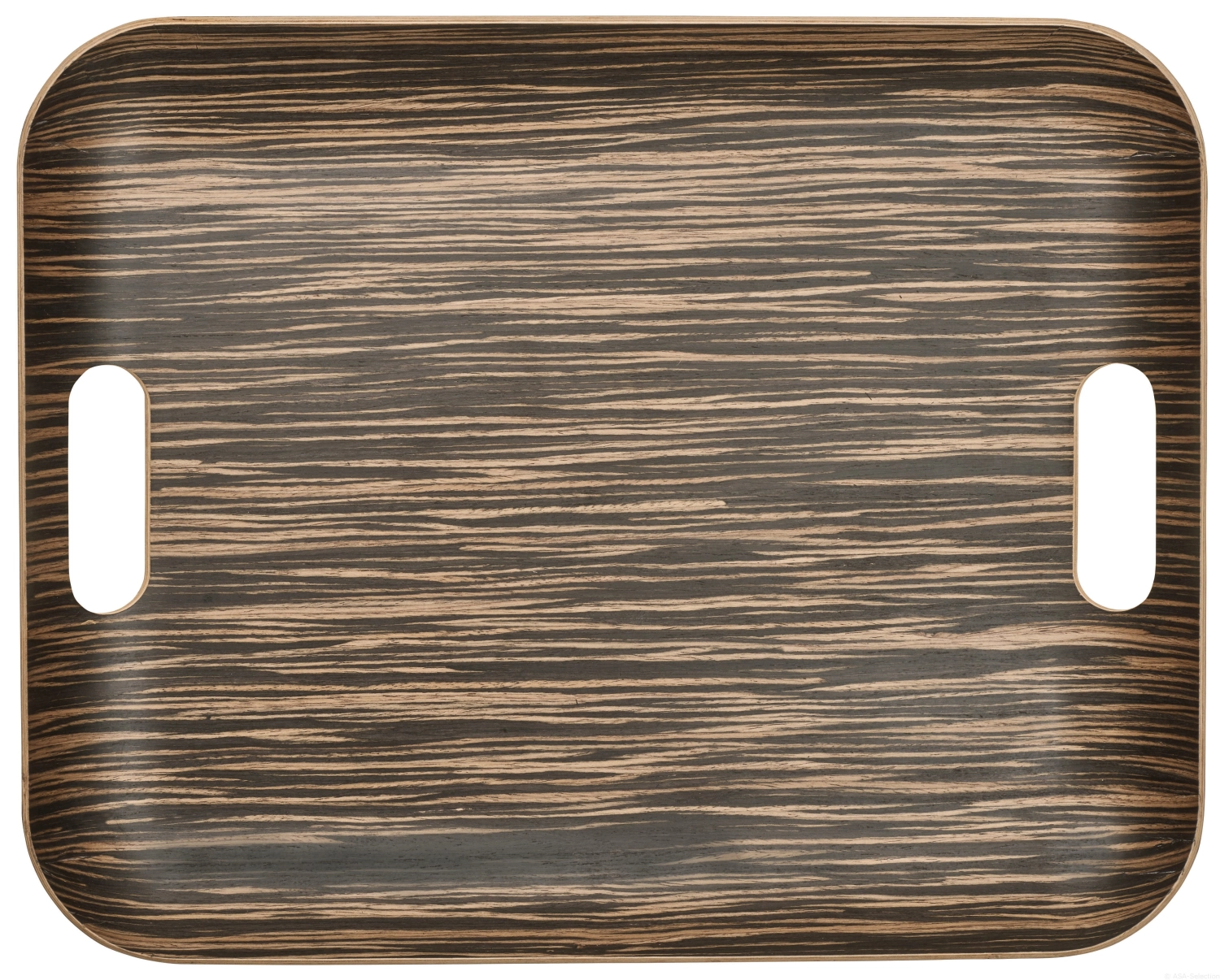 Wood plateau en bois rectangulaire, ebony