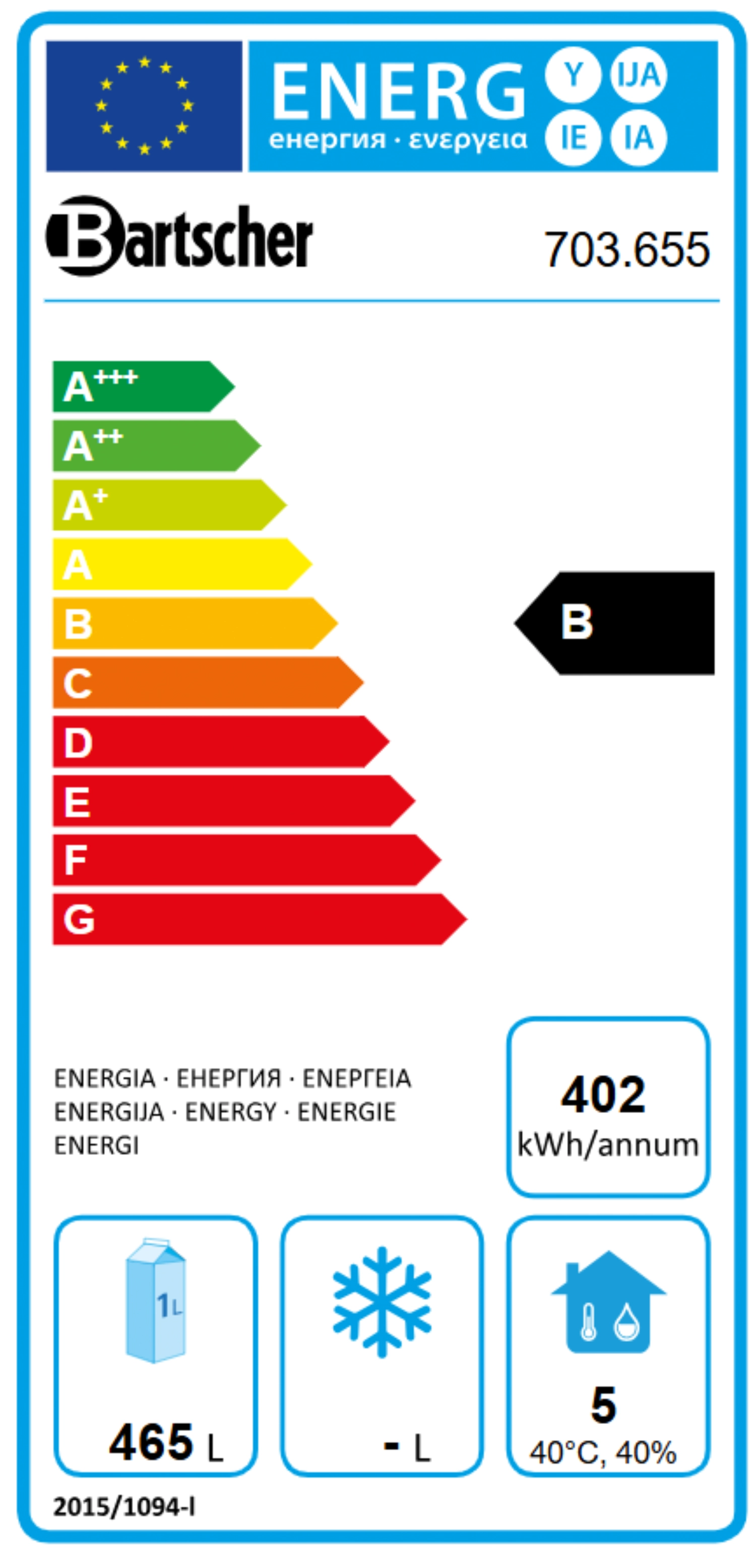 Réfrigérateur Standard 700, Bandung droite L730xP835xH2095mm