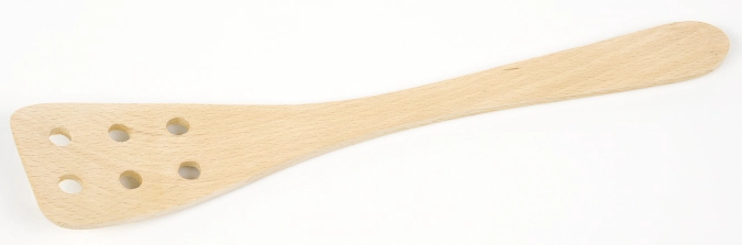 Spatule galbee hetre poli 30cm