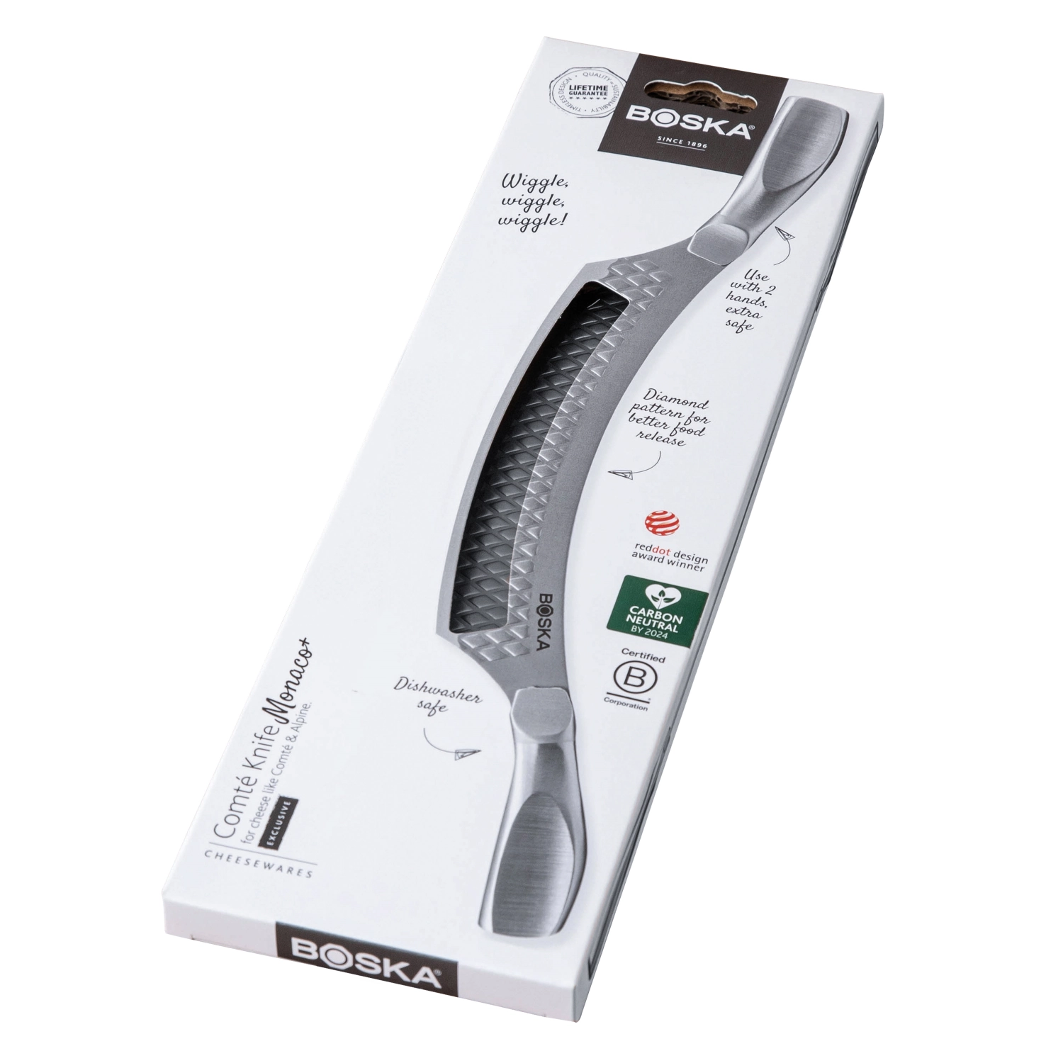 Couteau à fromage comté monaco+ nr.7 argent inox 290x80x10mm