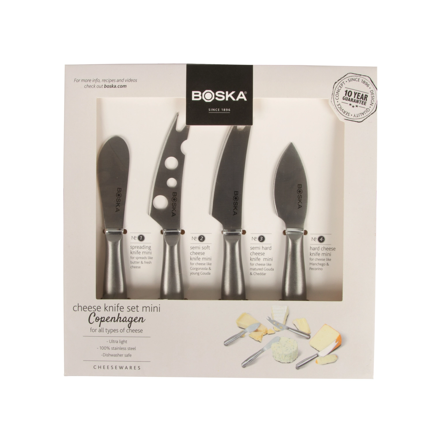 Käsemesser-Set Mini Copenhagen silber Edelstahl 176x146x21mm