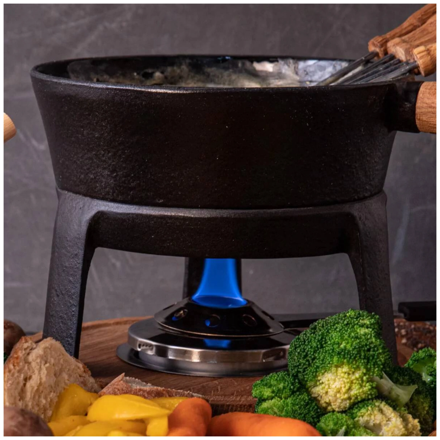 Brûleur à fondue et pâte acier inoxydable