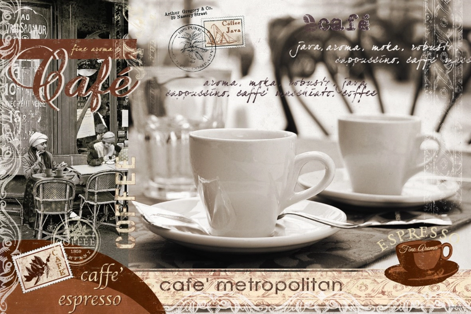 Cafe metro set de table 45x30cm