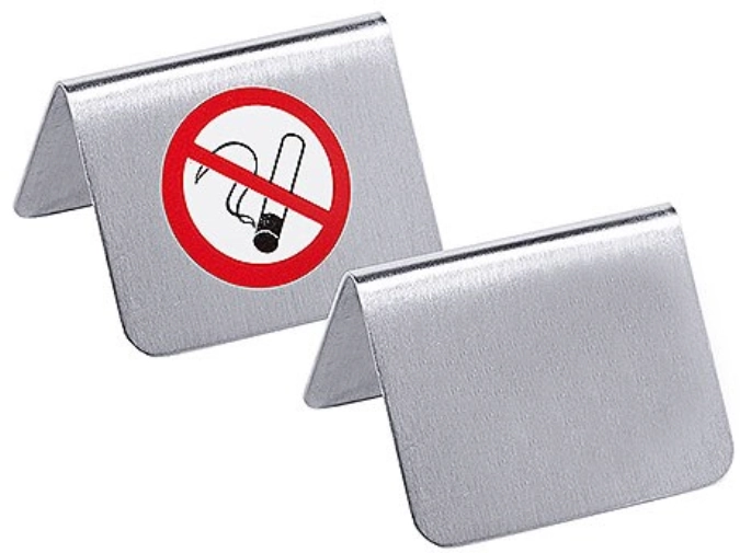 Nichtraucher-Aufsteller ohn. Kleber 18/10, 5.3x3.4 cm