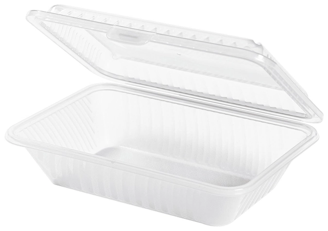 Eco-Takeouts Behälter, weiss 23,5 x 17 x 7 cm