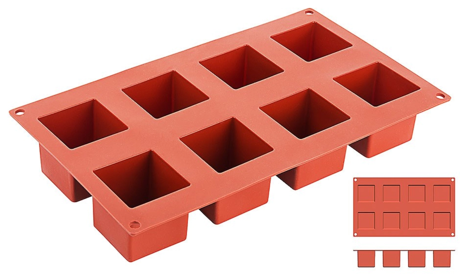 Silikon-Backmatte, WÜRFEL - 5 cm x 5 cm