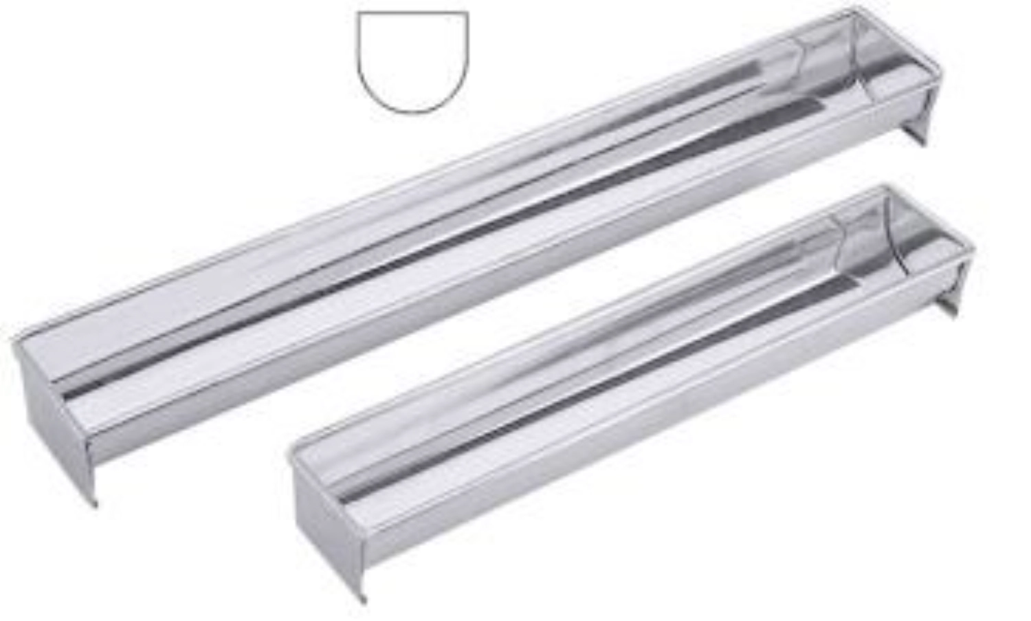 Terrinenform halbrund B: 6cm H: 4.7cm L: 35cm
