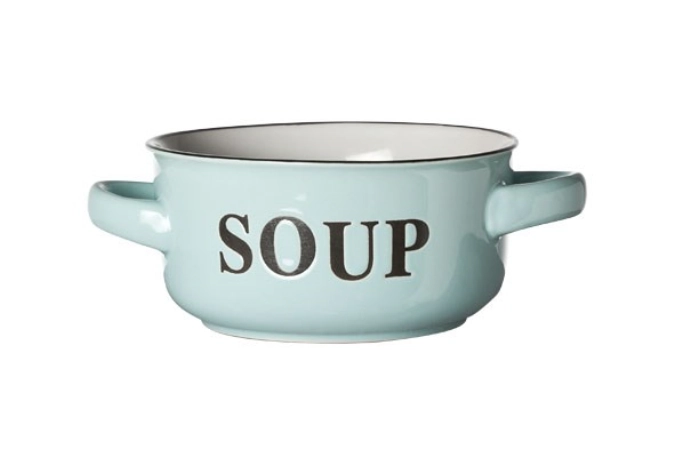 Bol a soupe bleu clair d13.5xh6.5cm