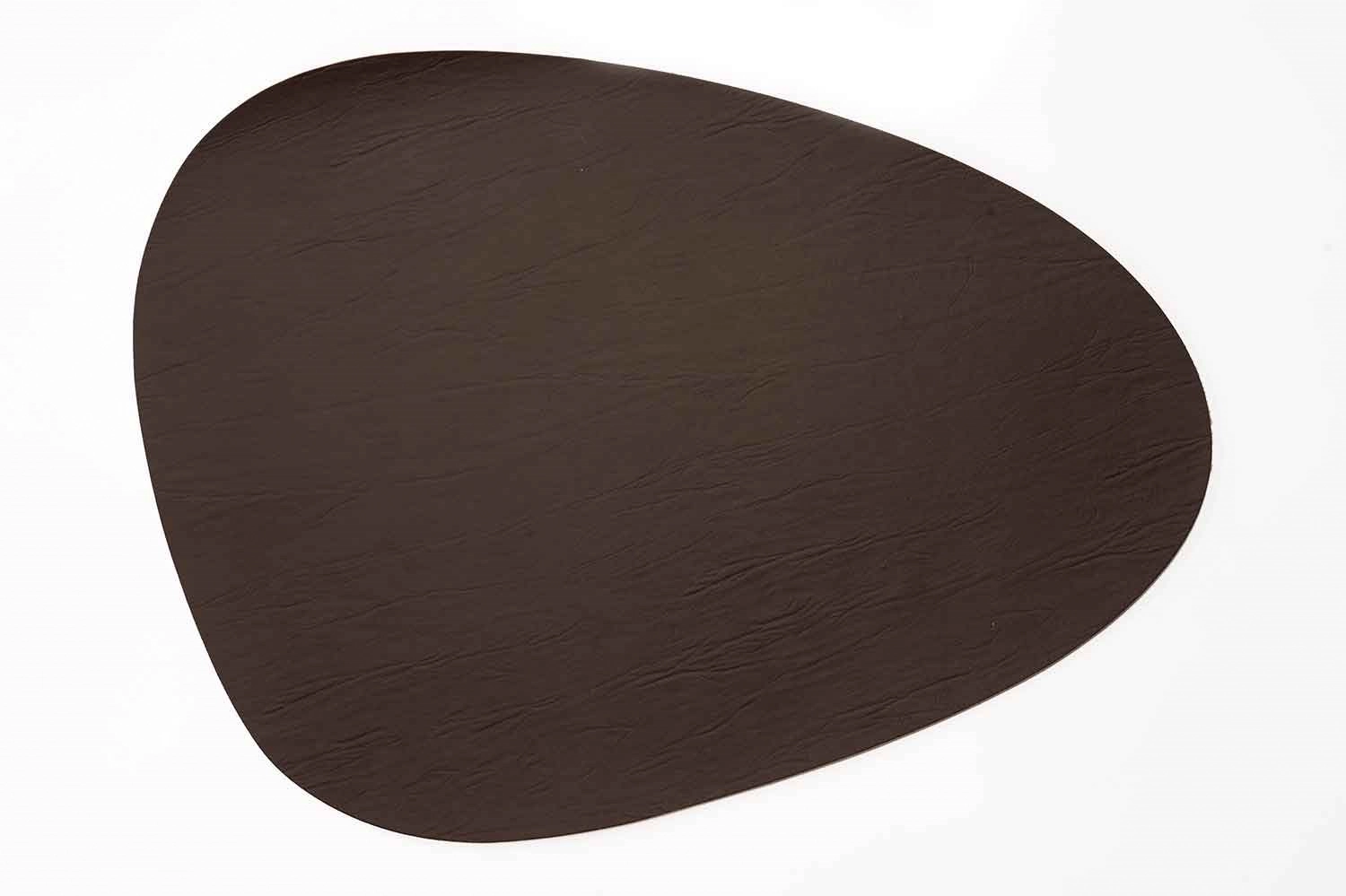 Placemat cuir brun 30,5x39cm organique