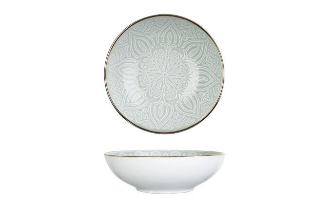 Murano green assiette creuse d18,5xh5,7c