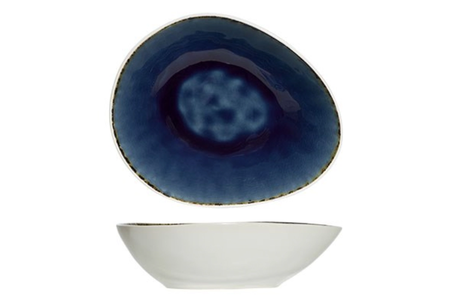 Spirit blue coupelle ovale 17x20.5xh5.5