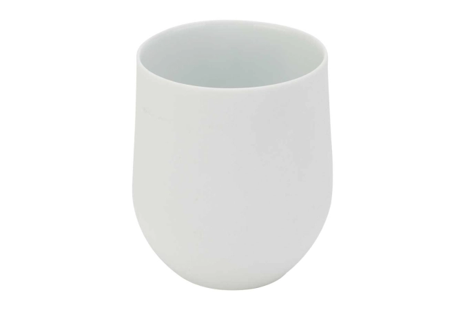 Charming white gobelet 24cl d7,3xh9,3cm
