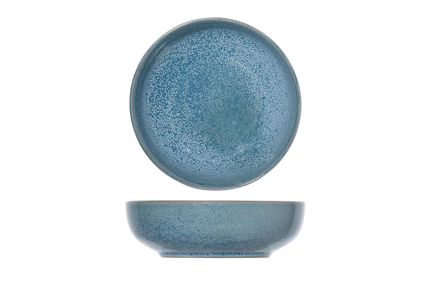 Sparkling blue coupelle d15.5xh4.8cm