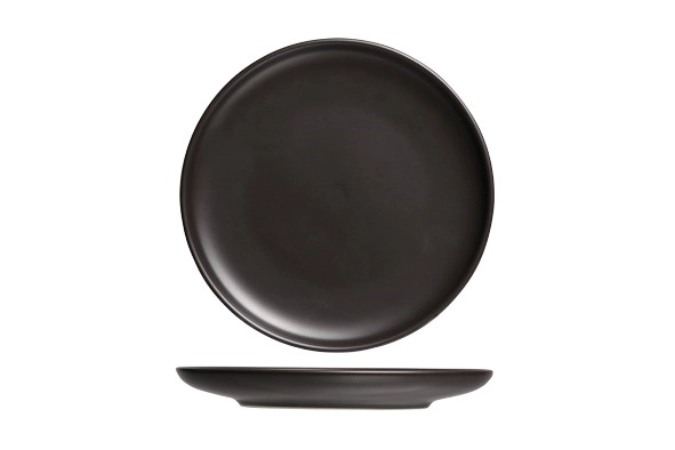 Okinawa black assiette plate d19xh1.8cm