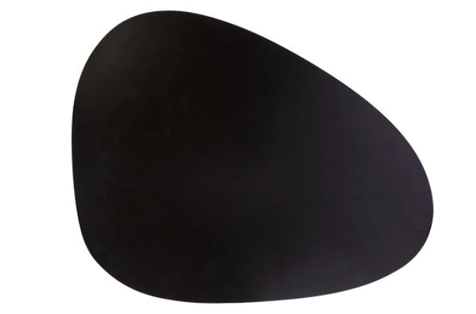 Placemat faux cuir noir 30.5x39cm oval-o