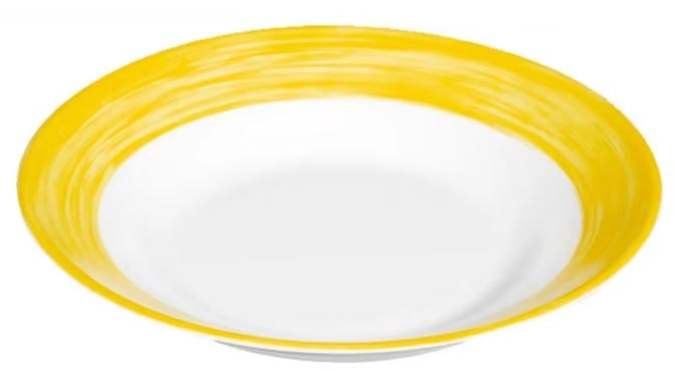Brush Assiette à soupe jaune, D 22.5cm
