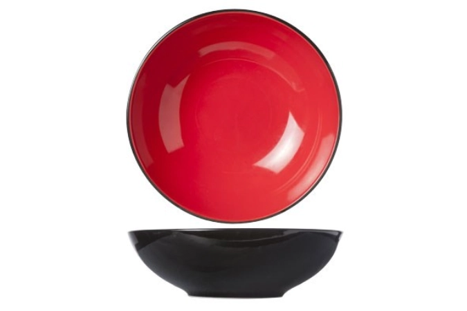 Finesse red assiette creuse d20xh6.2cm