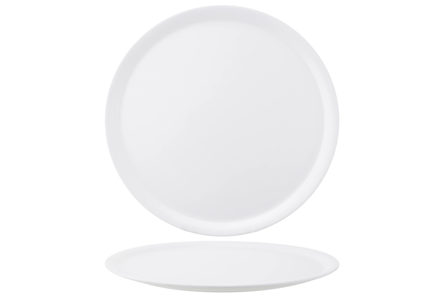 Pizzateller matt, weiss Melamin, D 33cm