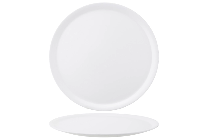 Pizzateller matt, weiss Melamin, D 33cm