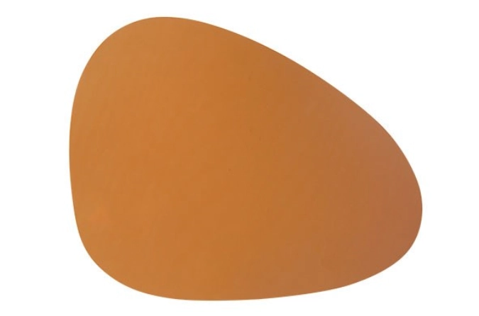 Placemat look cuir camel 30.5x39cm oval
