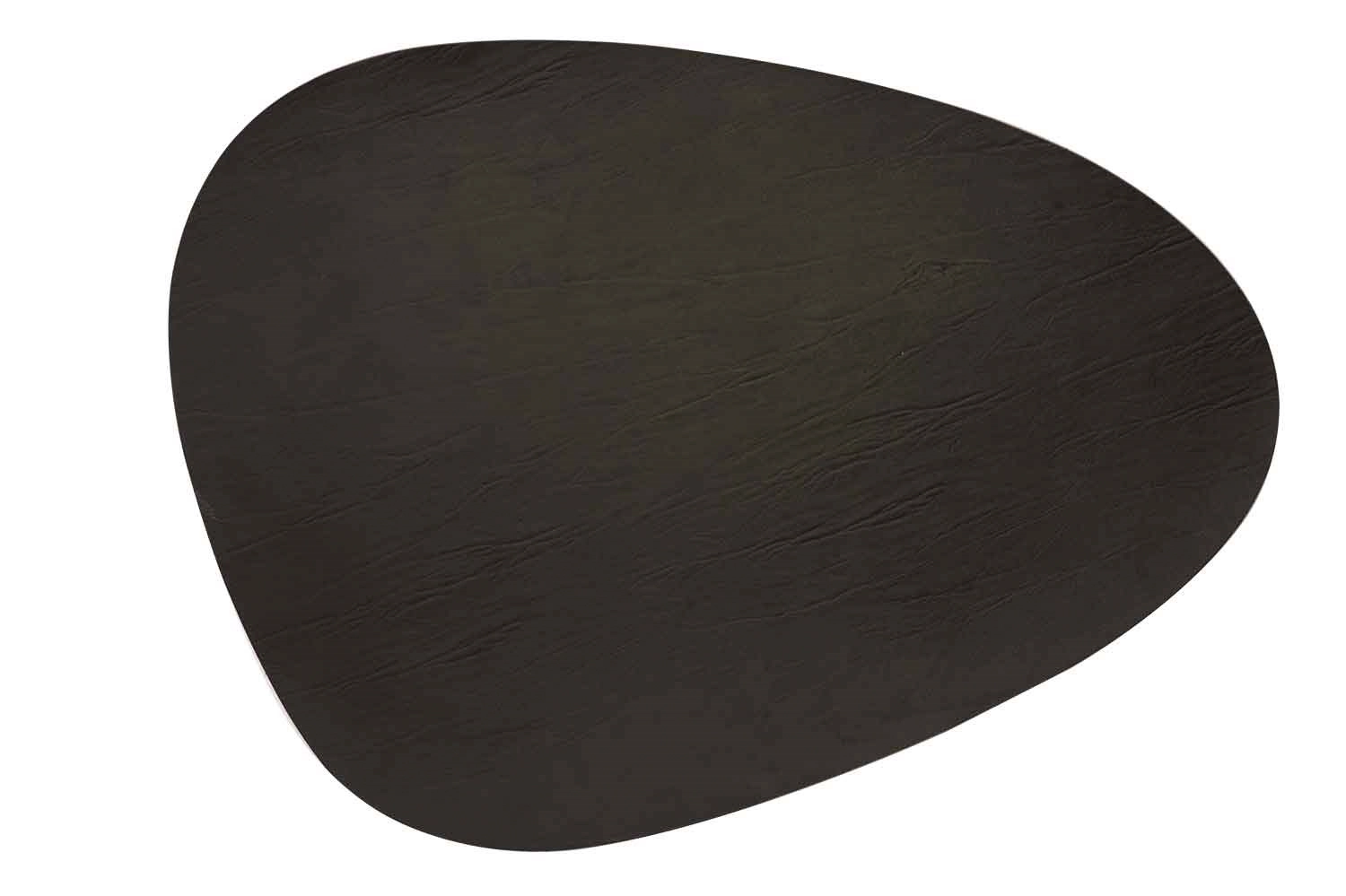 Placemat cuir noir 30,5x39cm organique
