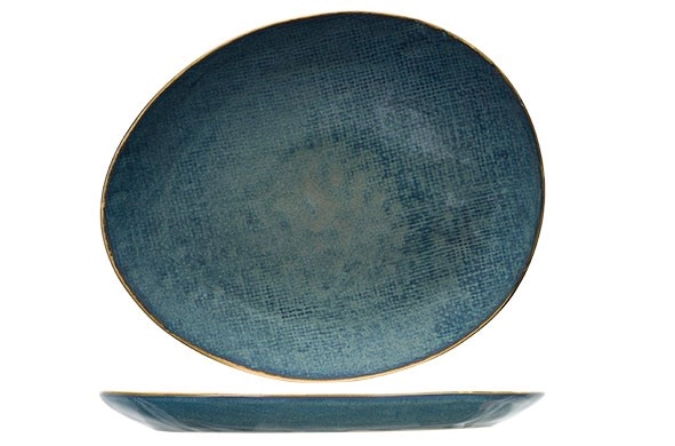 Aicha blau, Speiseteller oval 27 x 23cm