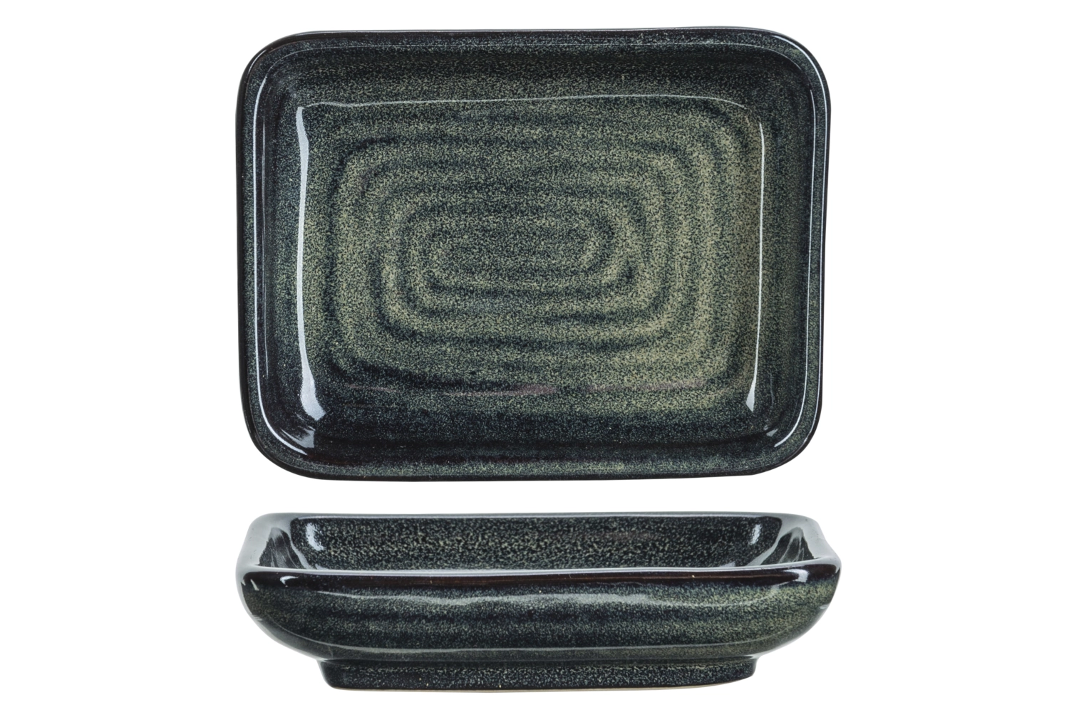 Mendoza Teller mini, gürn-blau, 11x8.3x2.5cm