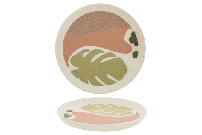 Stephano leaf mini assiette d12cm 4 ass