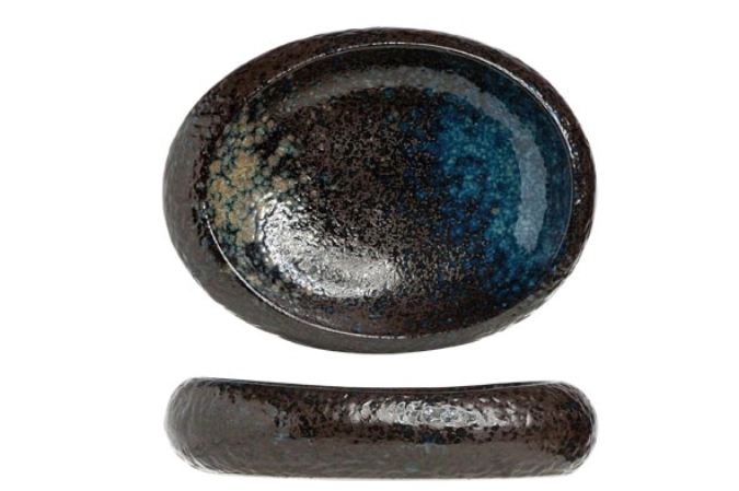 Black yoru coupelle ovale 24x21xh5.5cm