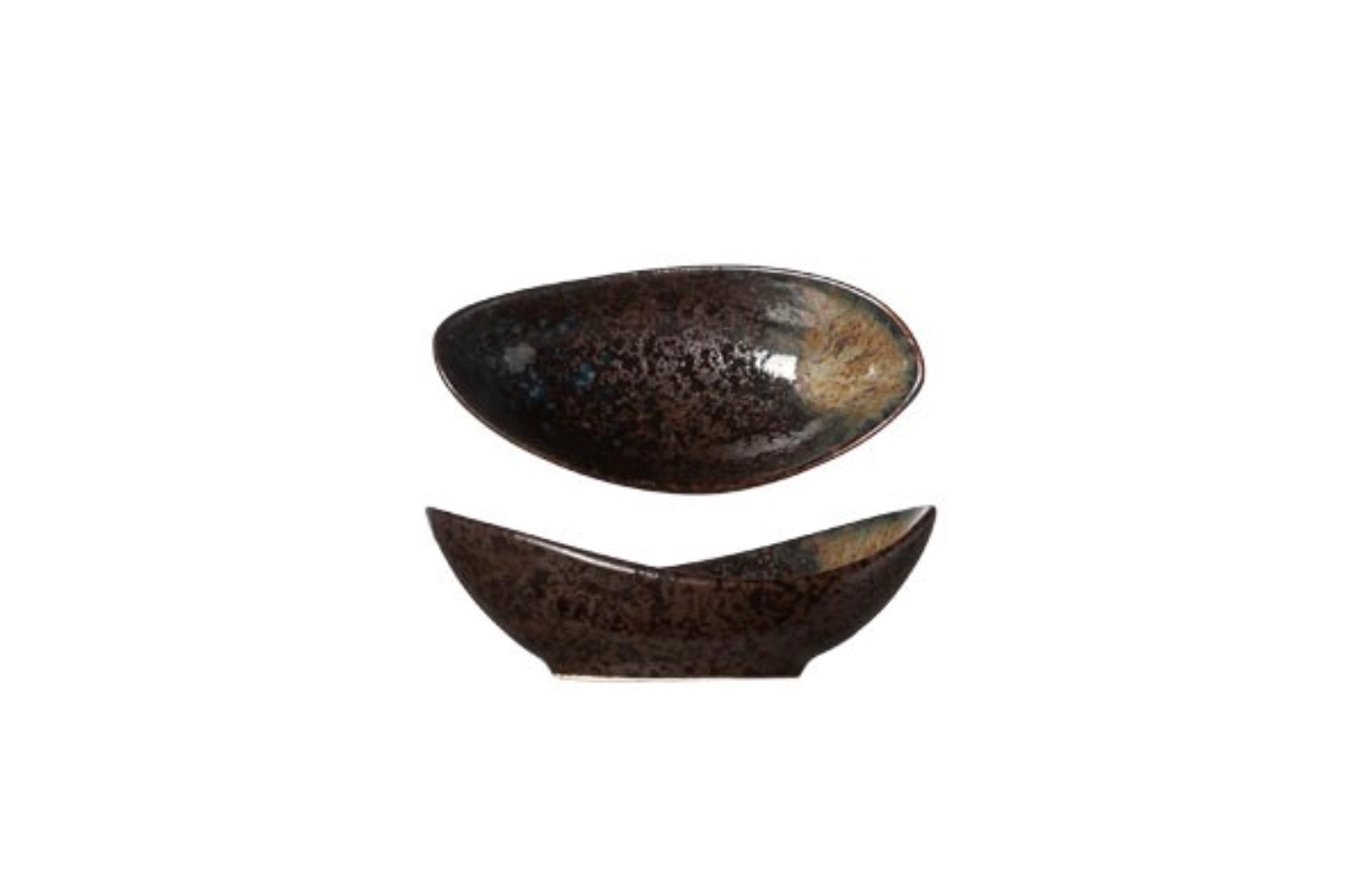 Black yoru coupelle ovale 10x5xh3cm