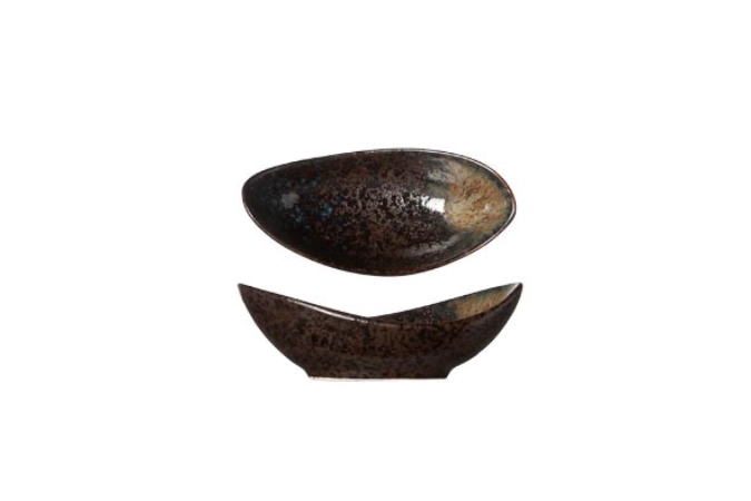 Black yoru coupelle ovale 10x5xh3cm