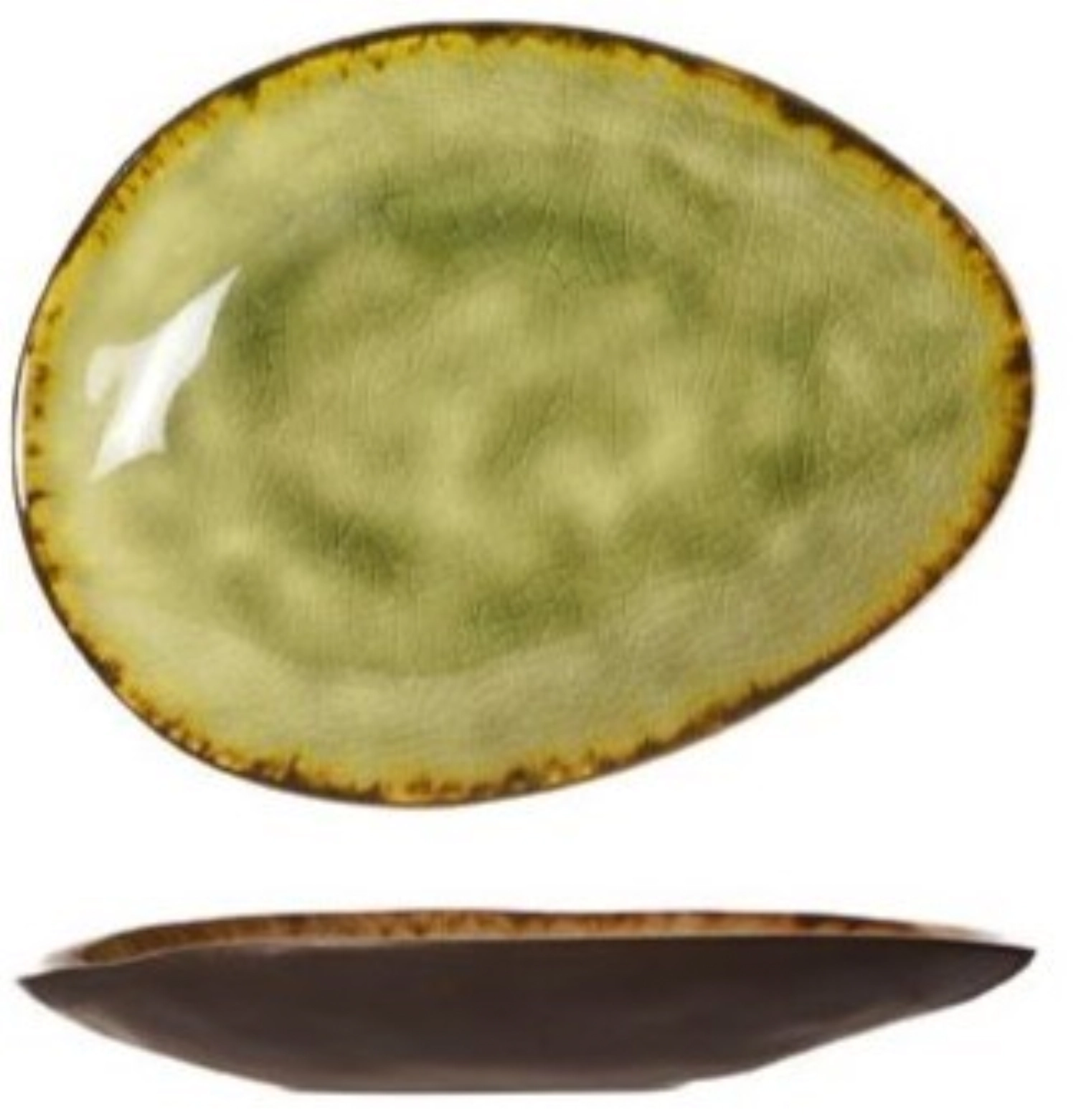 Mossa Assiette plate ovale, 15x11.5cm